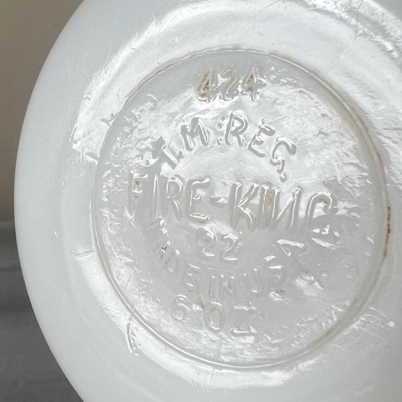 Vintage Fire King 6 Oz. Custard Cup Primrose Pattern - Picture 4 of 4